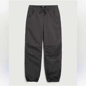 Hollister Adjustable Rise Parachute Pants (Dark Grey) - XS Short